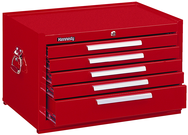 5-Drawer Mechanic's Chest w/ball bearing drawer slides - Model No.2805XR Red 16.63H x 20D x 29''W - Exact Tooling
