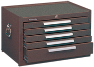 5-Drawer Mechanic's Chest w/ball bearing drawer slides - Model No.2805XB Brown 16.63H x 20D x 29''W - Exact Tooling