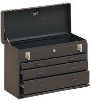 3-Drawer Apprentice Machinists' Chest - Model No.620 Brown 13.63H x 8.5D x 20.13''W - Exact Tooling