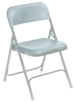 Plastic Folding Chair - Plastic Seat/Back Steel Frame - Grey - Exact Tooling