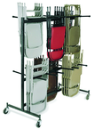 Double Tier Storage Rack Dolly Chairs-9-gauge Steel Frame - Exact Tooling