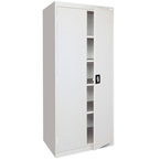 36 x 24 x 78" (Light Gray) - Transport Cabinet with Doors - Exact Tooling