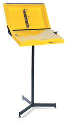 Yellow Information Workstand With Drop Pocket - Exact Tooling