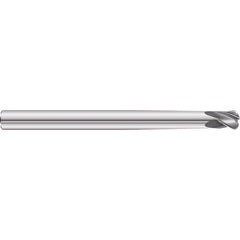 1/4 x 1/4 x 3/8 x 3 OAL .063 C/R 4 Flute Necked Carbide End Mill - Round Shank-TiAlN Coated - Exact Tooling