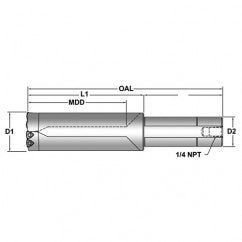 R44X22-150L Revolution Drill Holder - Exact Tooling