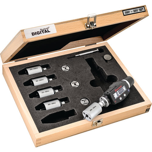 ‎Starrett S770BXTBZ Electronic Internal Micrometer Set, 2-Point Contact (.080-.250″ (2-6mm) Range) and built-in Bluetooth - Exact Tooling