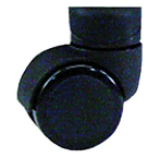 Black Dual Wheel Nylon Casters (set of 5) w/soft polyurethane treads - Exact Tooling