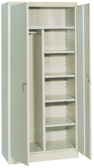 36 x 24 x 78'' (Dove Gray or Putty) - Combo Wardrobe/Storage Cabinet - Exact Tooling