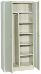 36 x 24 x 78'' (Dove Gray or Putty) - Combo Wardrobe/Storage Cabinet - Exact Tooling