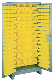 36 x 21 x 82'' (136 Bins Included) - Bin Storage Cabinet - Exact Tooling