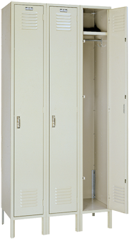 12 x 12 x 72'' (3 Openings) - 3 Wide Single Tier Locker - Exact Tooling