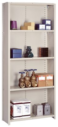 36 x 24 x 84'' - Closed Style Box "W" 18-Gauge Starter Shelving Unit - Exact Tooling