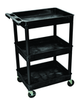 Utility Cart 3 Tub Shelves - 24" x 18" x 38-1/2" - Exact Tooling