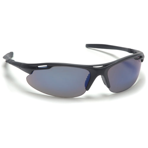 Safety Glasses - Blue Mirror Lens, Black Frame, Avante - Exact Tooling