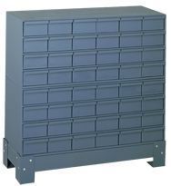 33-3/4 x 12-1/4 x 34-1/4'' (48 Compartments) - Steel Modular Parts Cabinet - Exact Tooling