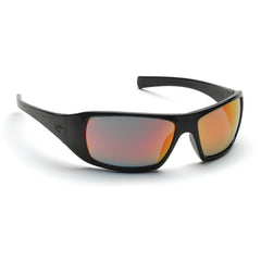 Safety Glasses - Black Frame, Ice Orange Mirror Lens - Exact Tooling