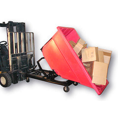 Self-Dumping Forklift Hopper 1.1 Cu Yd with Caster Base - Exact Tooling