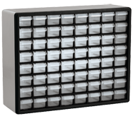 15-13/16 x 6-3/8 x 20'' (64 Compartments) - Plastic Modular Parts Cabinet - Exact Tooling