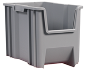 19 x 15-1/4 x 12'' - Gray Stak-N-Store Bin - Exact Tooling