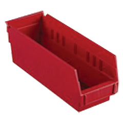4 1/8″ × 23 5/8″ × 4″ - Red Economy Shelf Bin - Exact Tooling
