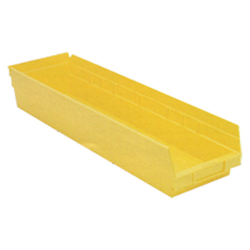 6 5/8″ × 23 5/8″ × 4″ - Yellow Economy Shelf Bin - Exact Tooling