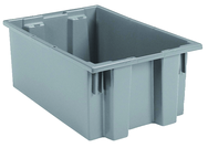 19-1/2 x 15-1/2 x 10'' - Gray Nest-Stack-Tote Box - Exact Tooling