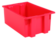 19-1/2 x 15-1/2 x 10'' - Red Nest-Stack-Tote Box - Exact Tooling
