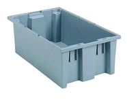 19-1/2 x 13-1/2 x 8'' - Gray Nest-Stack-Tote Box - Exact Tooling