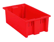 19-1/2 x 13-1/2 x 8'' - Red Nest-Stack-Tote Box - Exact Tooling