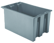 23-1/2 x 15-1/2 x 12'' - Gray Nest-Stack-Tote Box - Exact Tooling