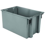 29-1/2 x 19-1/2 x 15'' - Gray Nest-Stack-Tote Box - Exact Tooling