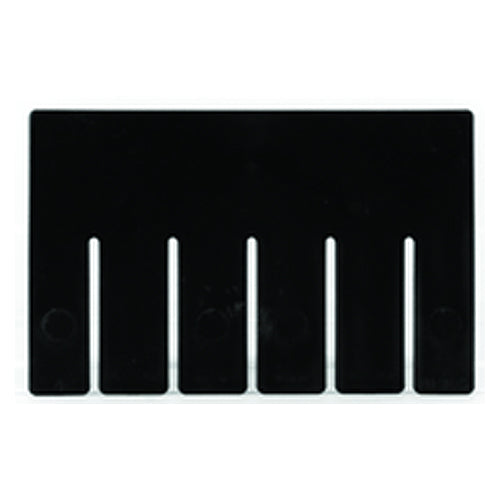 6-Pack - Black - Short Bin Dividers for use with Akro-Grid Container 33-105 - Exact Tooling