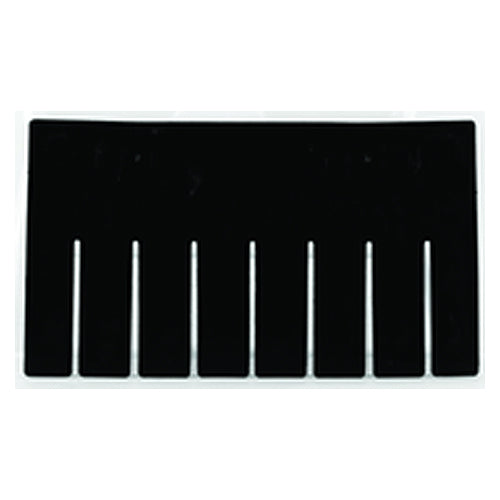 6-Pack - Black - Long Bin Dividers for use with Akro-Grid Container 33-166 - Exact Tooling