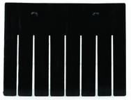 Black 6-Pack Long Bin Dividers for use with Akro-Grid Container 33-168 - Exact Tooling