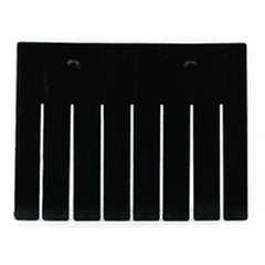 6-Pack - Black - Short Bin Dividers for use with Akro-Grid Container 33-168 - Exact Tooling