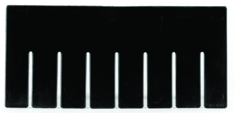 Black 6-Pack Long Bin Dividers for use with Akro-Grid Container 33-228 - Exact Tooling