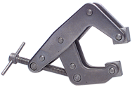 T-Handle Stainless Steel Clamp - 2-1/4'' Throat Depth, 4-1/2'' Max. Opening - Exact Tooling