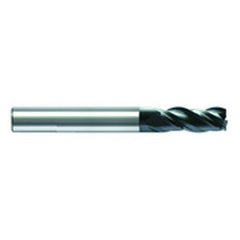 18mm Dia. x 92mm Overall Length 3-Flute Square End Solid Carbide SE End Mill-Round Shank-Center Cut-AlCrN - Exact Tooling