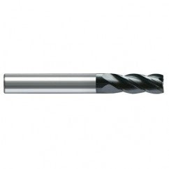 3mm Dia. - 57mm OAL - AlCrN - Solid Carbide - High Spiral End Mill - 4 FL - Exact Tooling