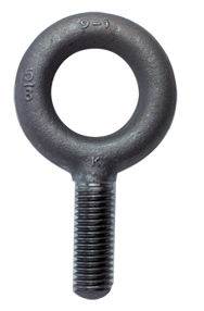 No Shoulder Plain Eye Bolt - 1-1/8-7 Thread, 2'' Eye Dia. - Exact Tooling