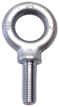 304 Stainless Eye Bolt - 1-8 Thread, 1-13/16'' Eye Dia. - Exact Tooling