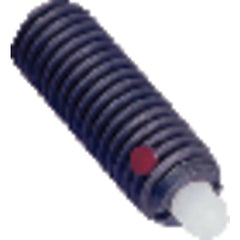 End Force Spring Plunger - 1.3 lbs Initial End Force, 2.7 lbs Final End Force (10–32 Thread) - Exact Tooling
