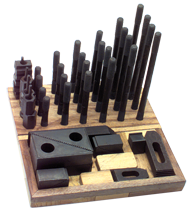 Machinist Clamping Set - #NS625SS; 1/2-13 Stud Size; 1/2 T-Slot Size - Exact Tooling