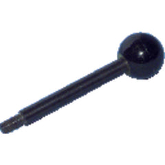 Plastic Ball Knob with Shaft - 1/2″–13 Thread Size, 10″ Handle Length, 5/8″ Thread Length - Exact Tooling