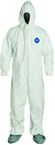 Tyvek® White Zip Up Coveralls w/ Attached Hood & Boots - 5XL (case of 25) - Exact Tooling
