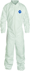 Tyvek® White Collared Zip Up Coveralls w/ Elastic Wrist & Ankles - 4XL (case of 25) - Exact Tooling