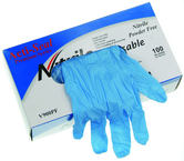 4 Mil Blue Powder Free Nitrile Gloves - Size Small (box of 100 gloves) - Exact Tooling