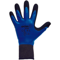 General purpose fully coated with foamed latex rough finish 13-gauge liner blue w/black/extra extra large - Exact Tooling