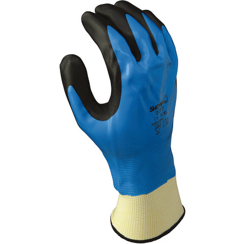 General purpose full nitrile blue undercoating w/black foamed palm coating 13 gauge seamless knitted liner/XXL - Exact Tooling