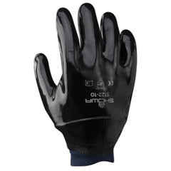 Chemical resistant neoprene fully coated knit-wrist smooth finish black/large - Exact Tooling